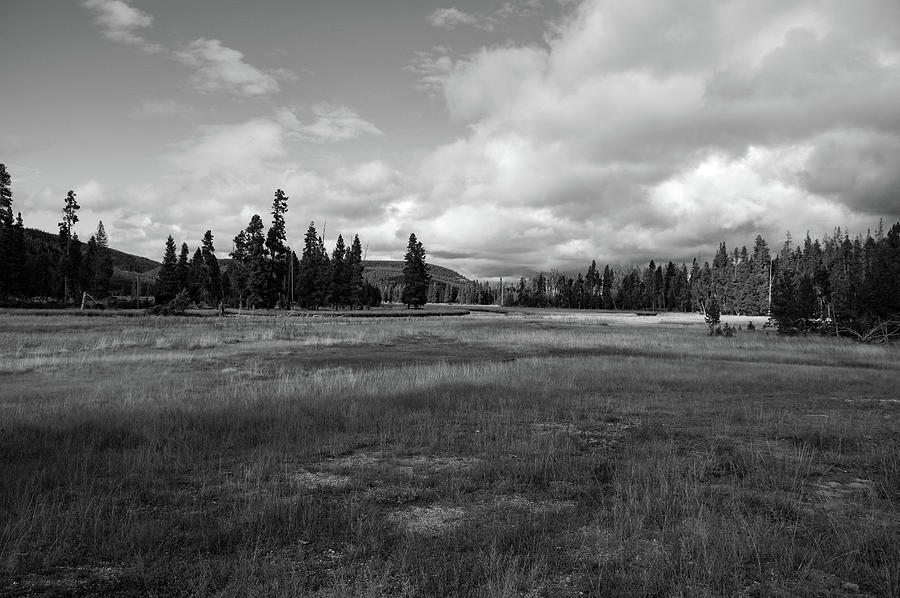 Yellowstone landscape Black and white Photograph by Jeff Swan - Fine ...