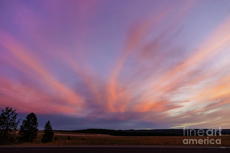 Yellowstone Landscape Sunset Photograph by Jennifer White