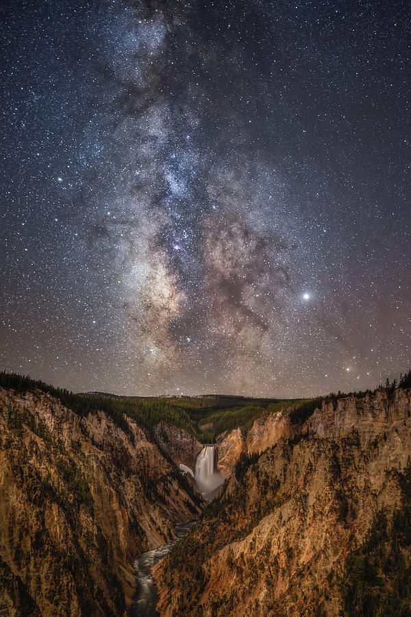 Yellowstone Milky Way Photograph by Darren White