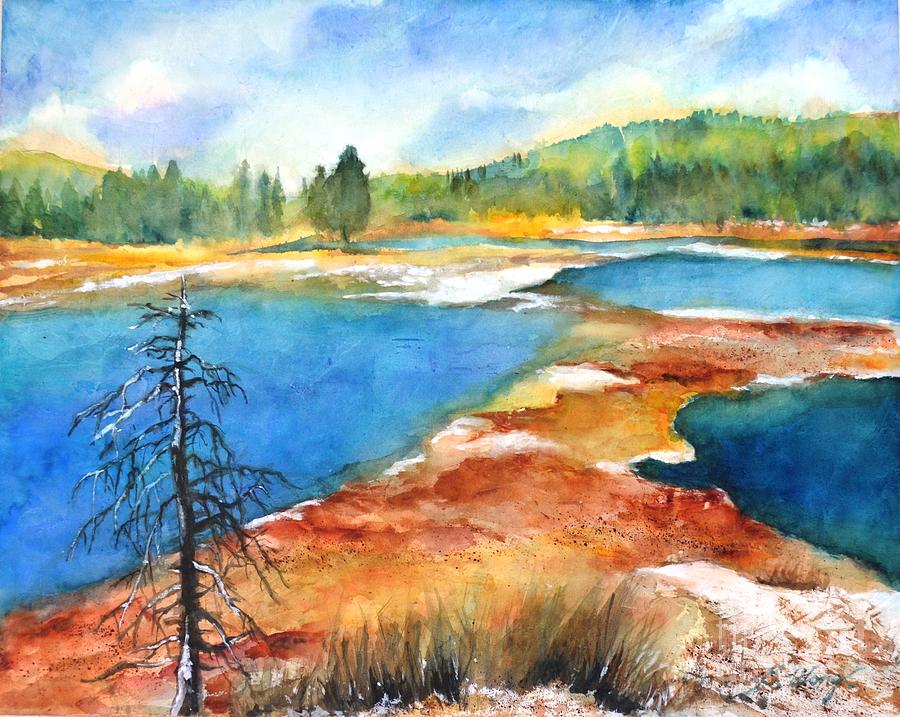 Yellowstone National Park  Painting by Betty M M Wong