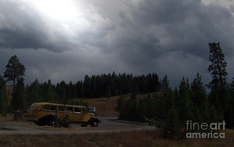 Yellowstone National Park Tour Bus - 1 Photograph by Charles Robinson