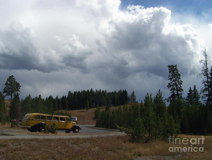 Yellowstone National Park Tour Bus Photograph by Charles Robinson