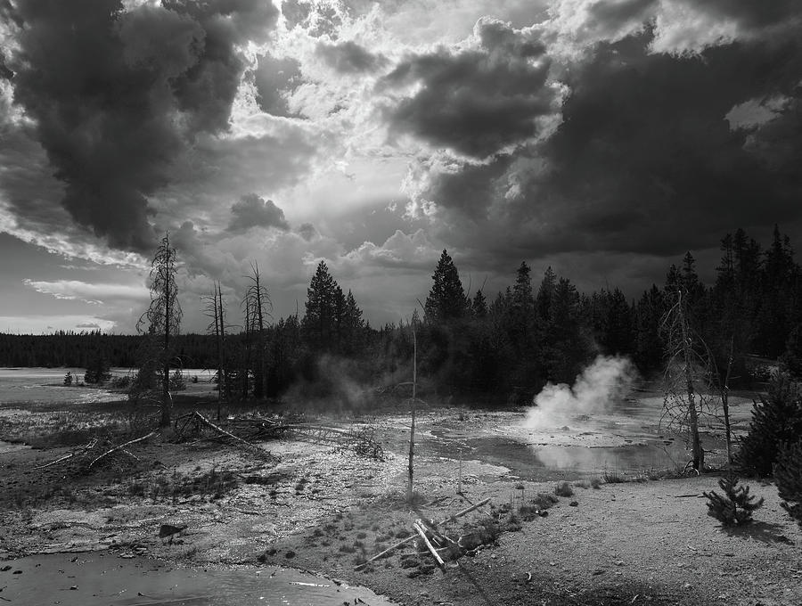 Yellowstone, Norris Basin, Storm Photograph by Jonathan Newman Fine