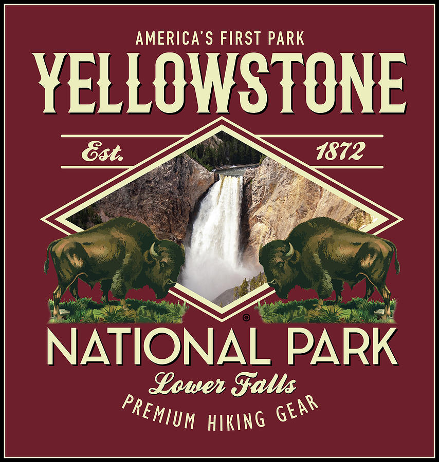 Vintage Digital Art - Yellowstone Park by Gary Grayson