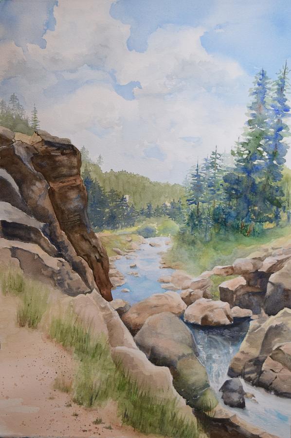 Yellowstone Surprise Painting by Celene Terry