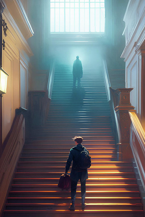 Yesterday Upon The Stair  Digital Art by David Dehner