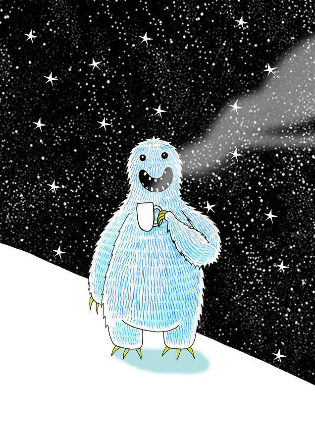 Yeti Drawing - Yet Tea by Andrew Hitchen