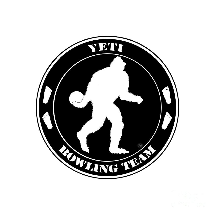 Yeti Bowling Team Digital Art by Peter Piatt | Pixels