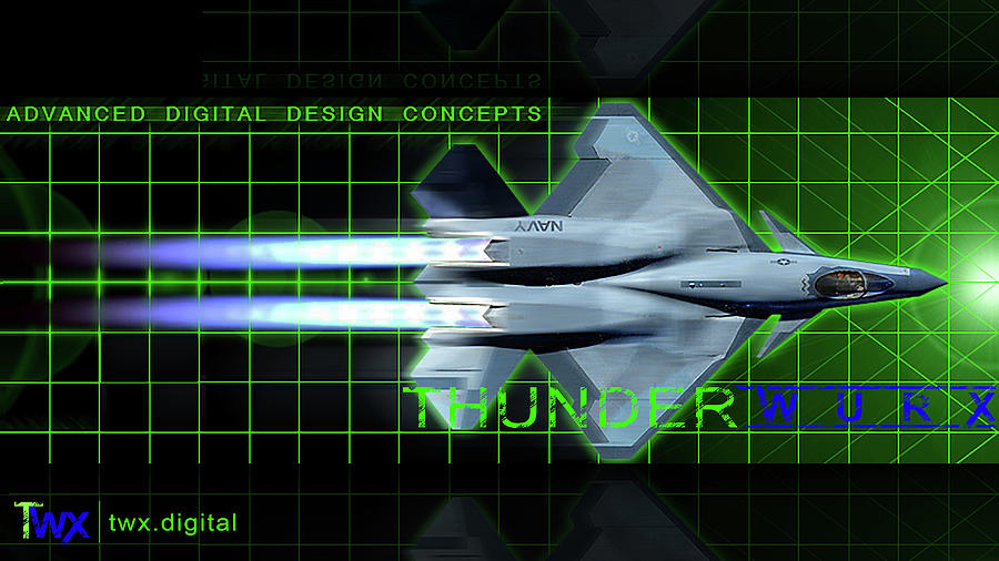 YF-23N by CAA and ThunderWurx Digital Art by Custom Aviation Art