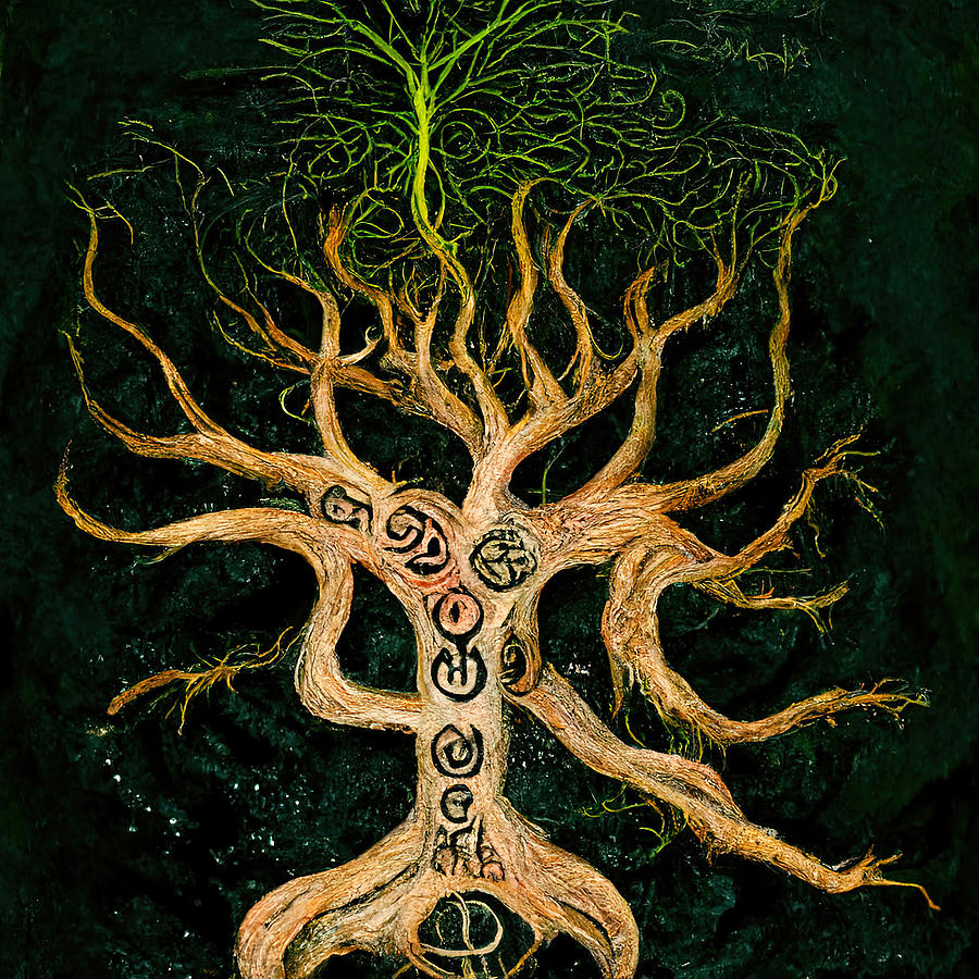 Yggdrasil, 03 Painting by AM FineArtPrints | Fine Art America