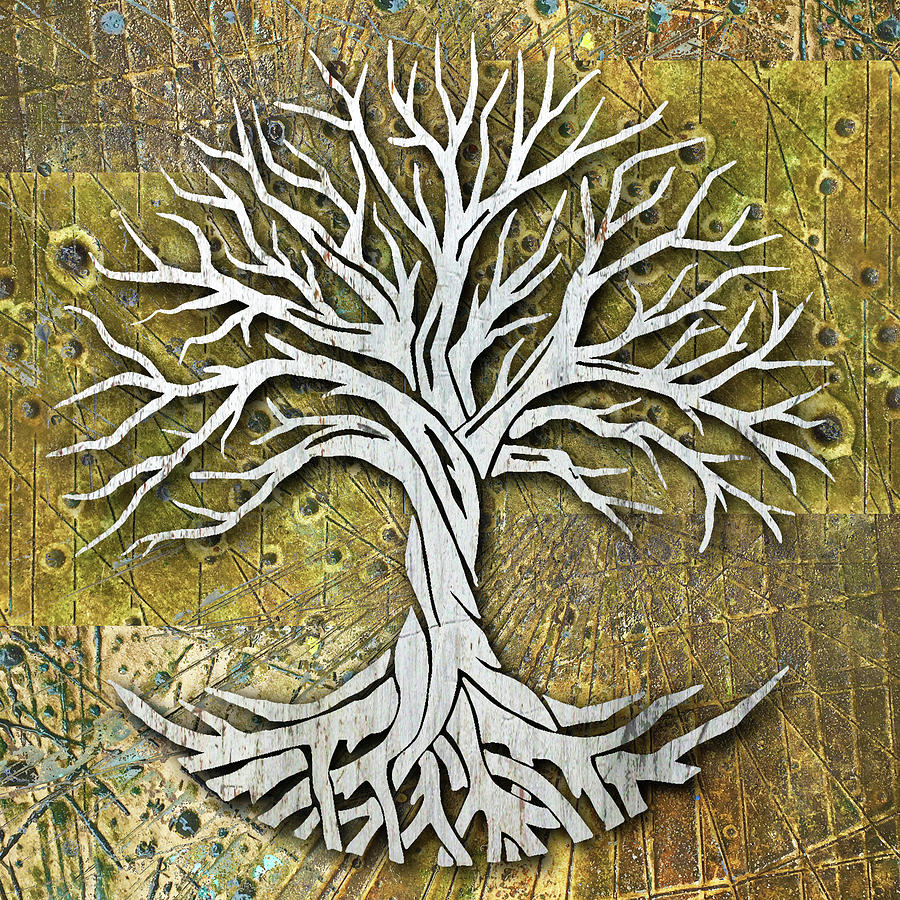 Yggdrasil, Celtic tree of life, Norse mythology  Painting by Tony Rubino