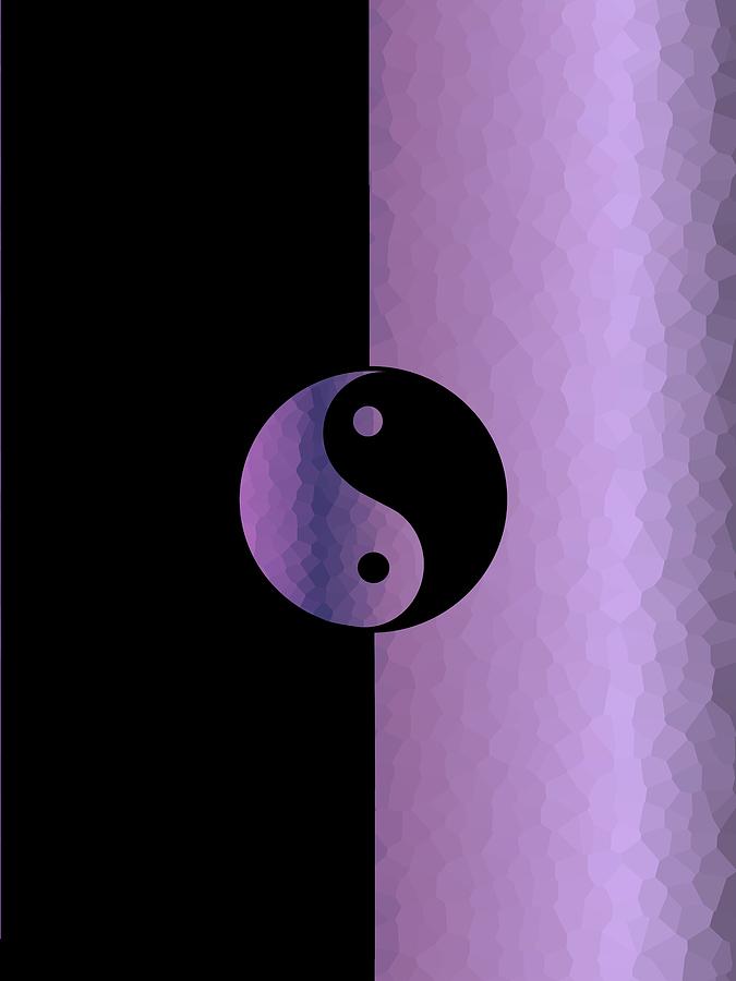 Yin And Yang Purple Digital Art by Kathleen Sartoris | Fine Art America