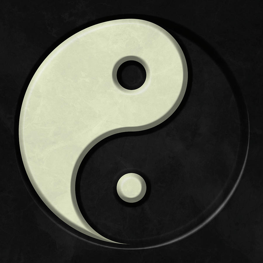 Yin and Yang Symbol - Marble Digital Art by Edouard Coleman - Fine Art ...