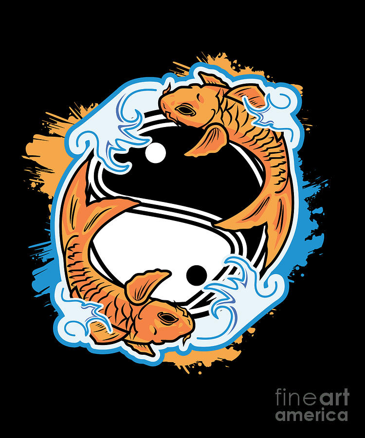 Yin Gold Fish Owner Yang Goldfish Keeping Fishkeeping Fish Keeper Aquarium  Digital Art by Thomas Larch - Fine Art America