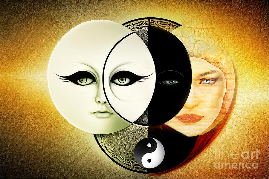 Yin Yang ...   X   ... Digital Art by Shadowlea Is