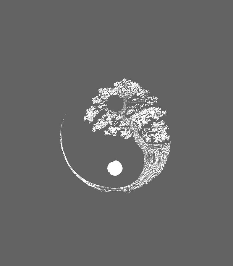 Yin Yang Bonsai Tree Japanese Buddhist Zen Digital Art by Aly Safoora ...