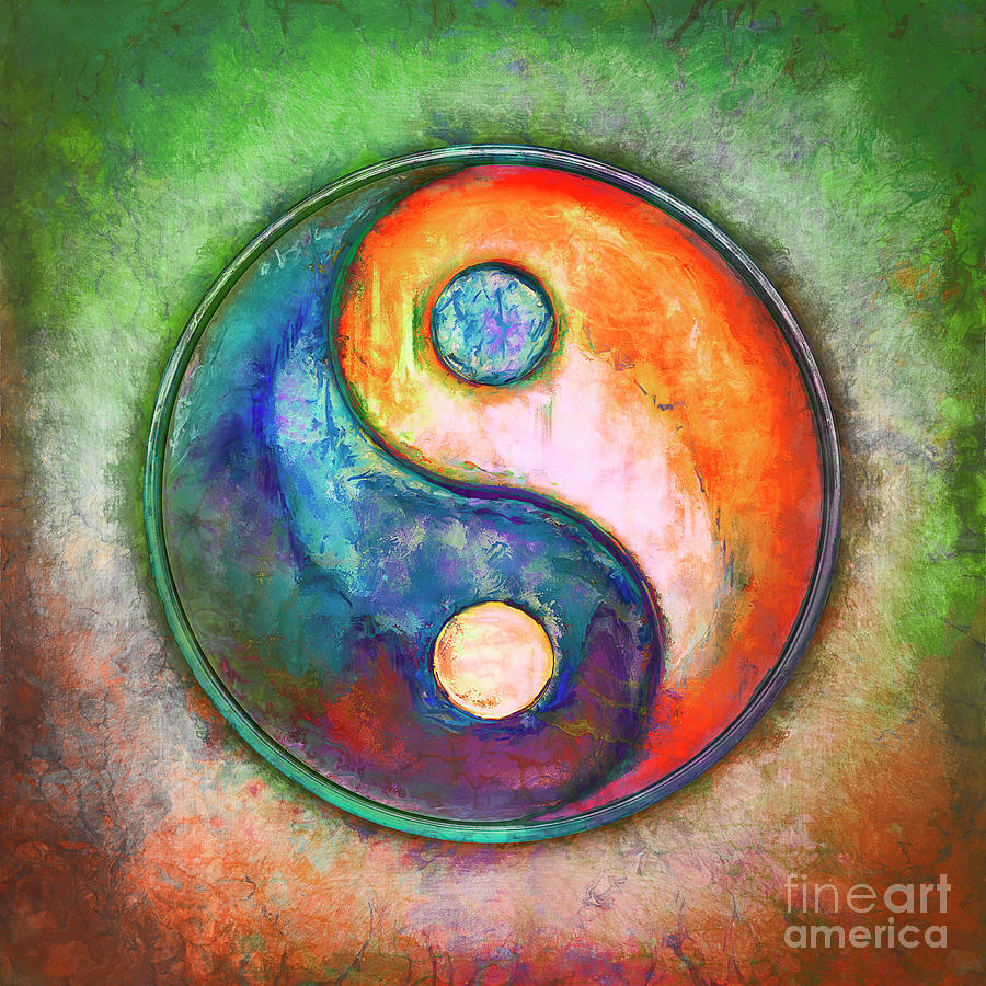 Yin Yang Colorful Painting IX Digital Art by Dirk Czarnota - Fine Art ...