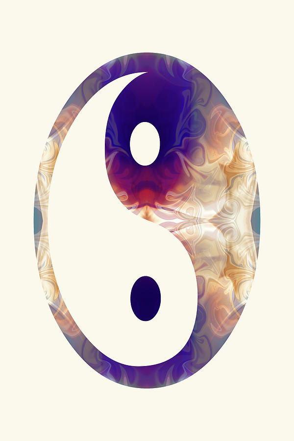 Yin Yang Energies Abstract Symbol Art By Omaste Witkowski Mixed Media