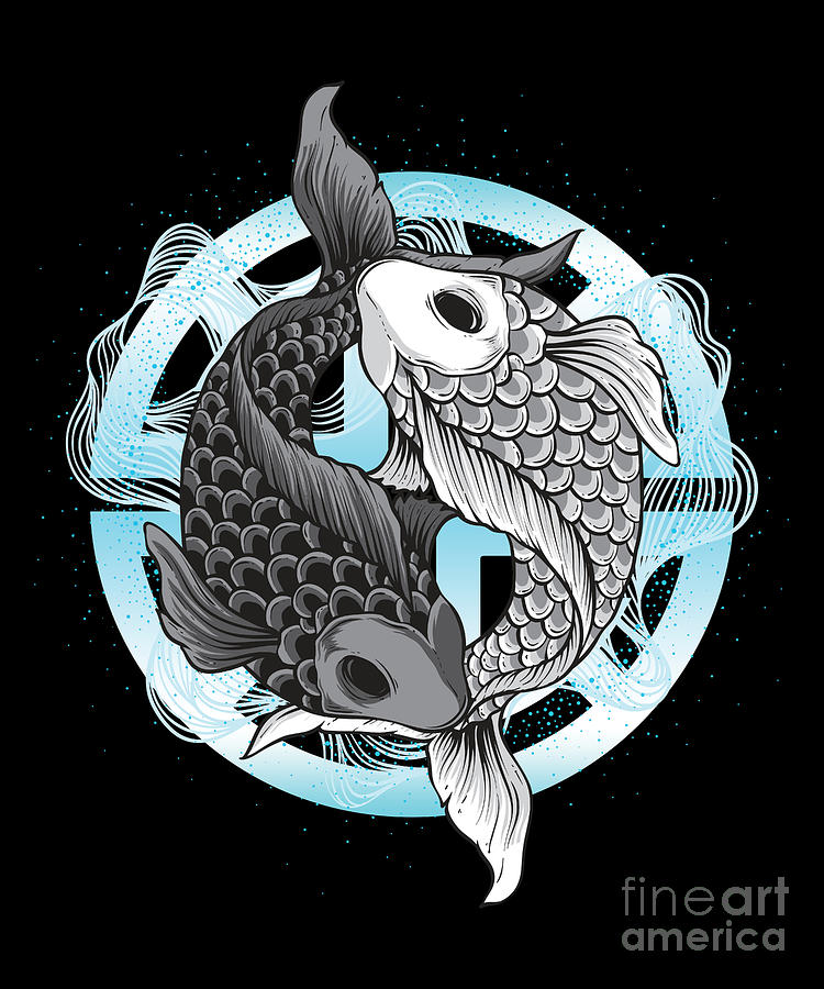 ying yang koi fish