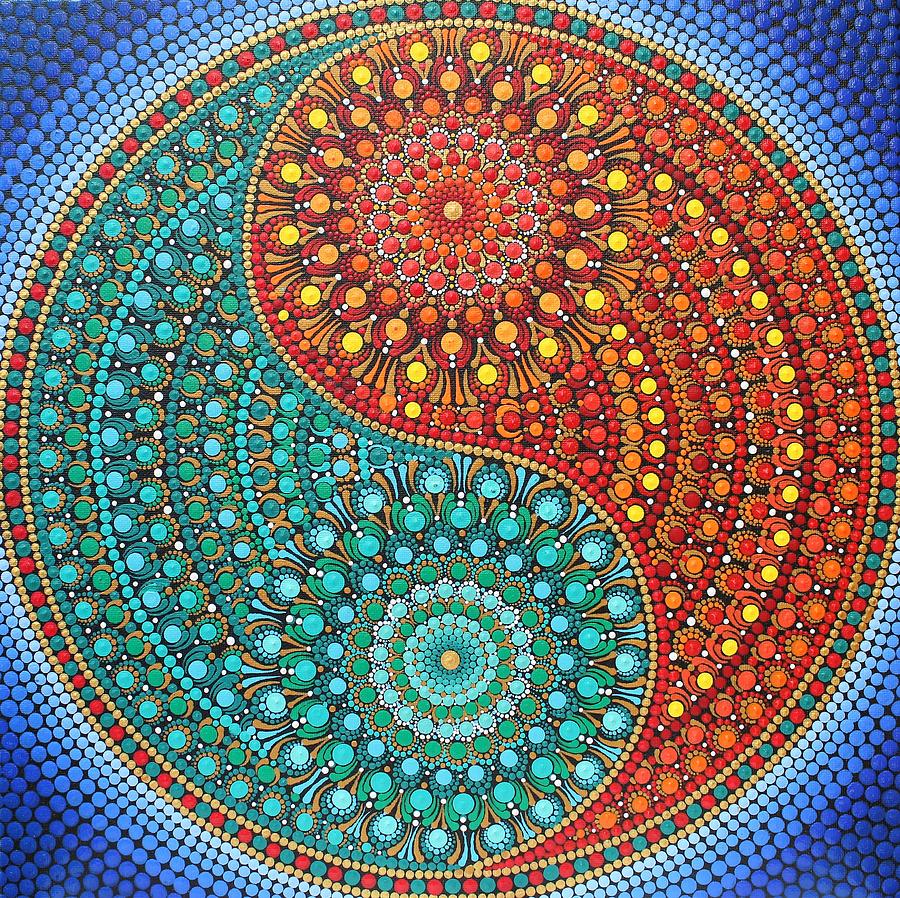 Yin Yang Mandala Painting by Archana Gautam