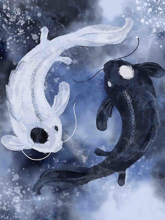 Yin Yang Spirit Koi Digital Art by Jose Argueta - Fine Art America