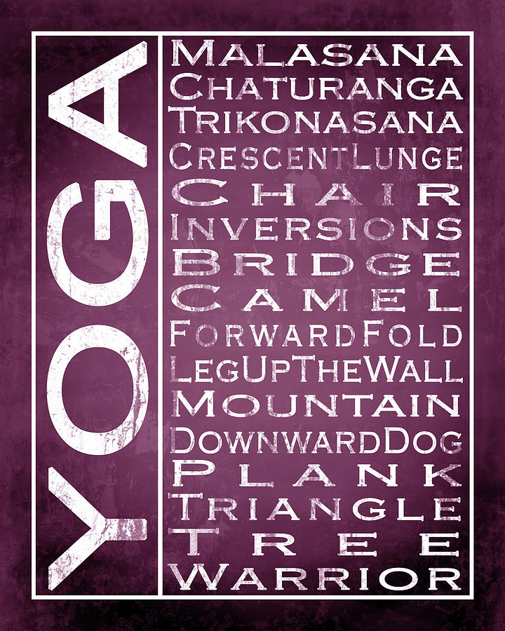 Sign Ceramic Art - Yoga 1 Pink by Melissa Smith