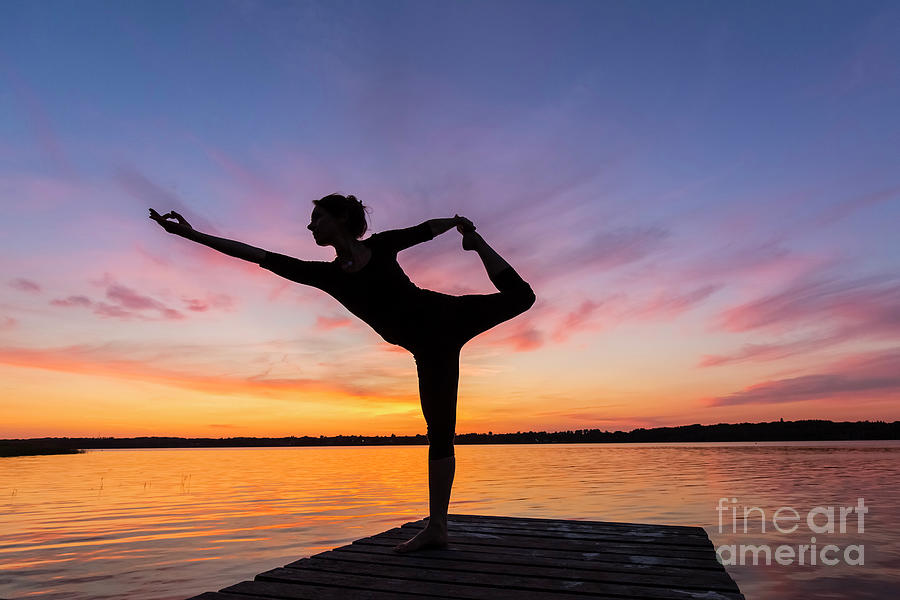 Yoga at Sunset Photograph by Arterra Picture Library