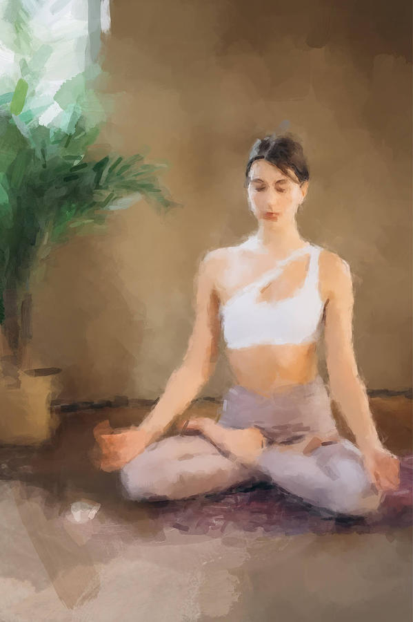 Yoga Breathing Painting by Gary Arnold