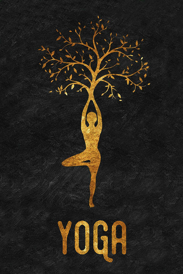 Yoga Digital Art by Linyan Chen