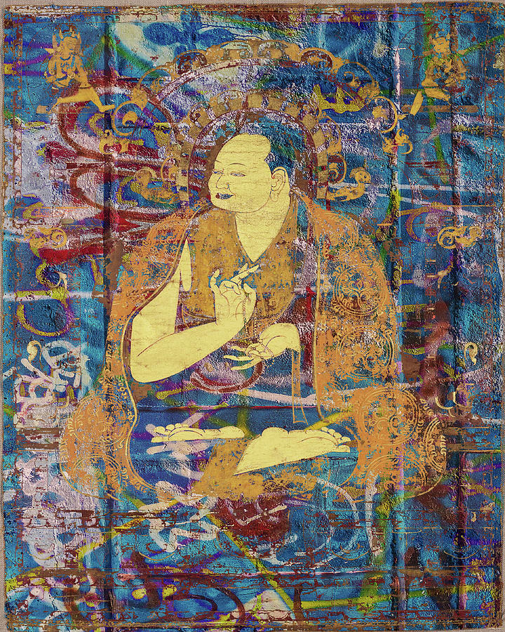 Yoga Mandala Buddha Sitting Painting by Tony Rubino
