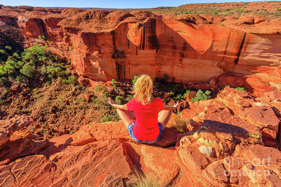Yoga Meditation at Northern Territory Photograph by Benny Marty