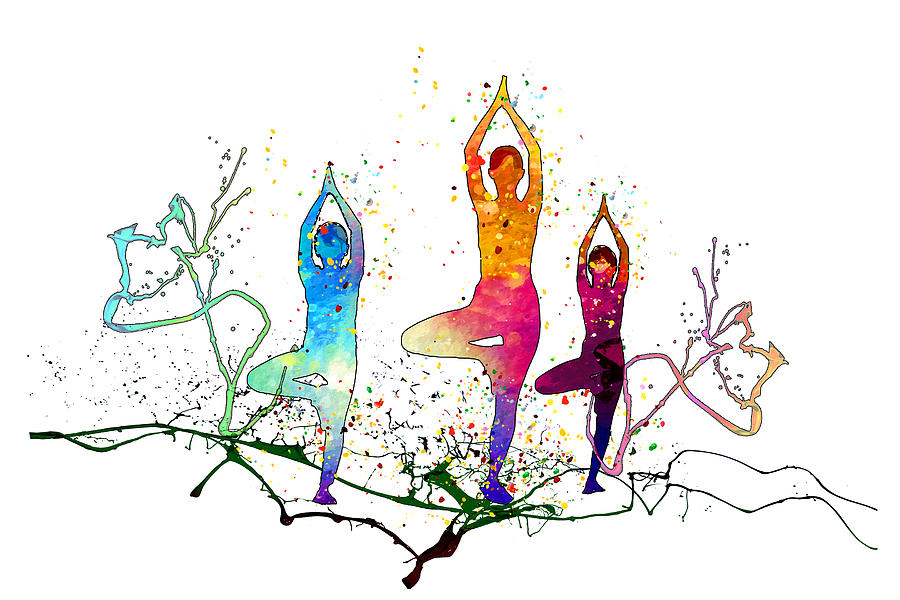 Yoga Passion 02 Painting by Miki De Goodaboom