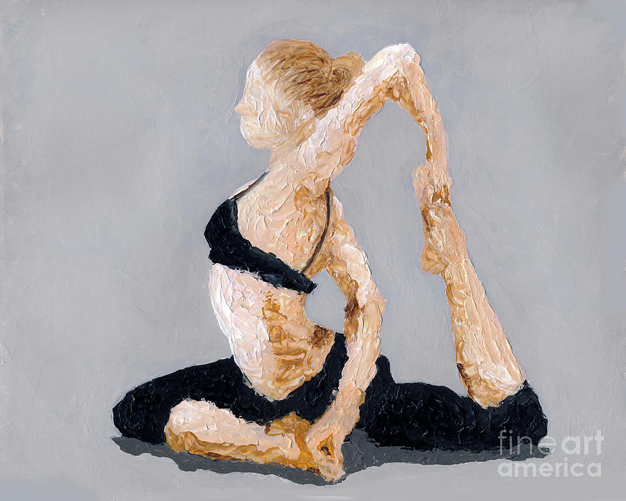 Yoga Sitting Pose Painting by Denise Deiloh
