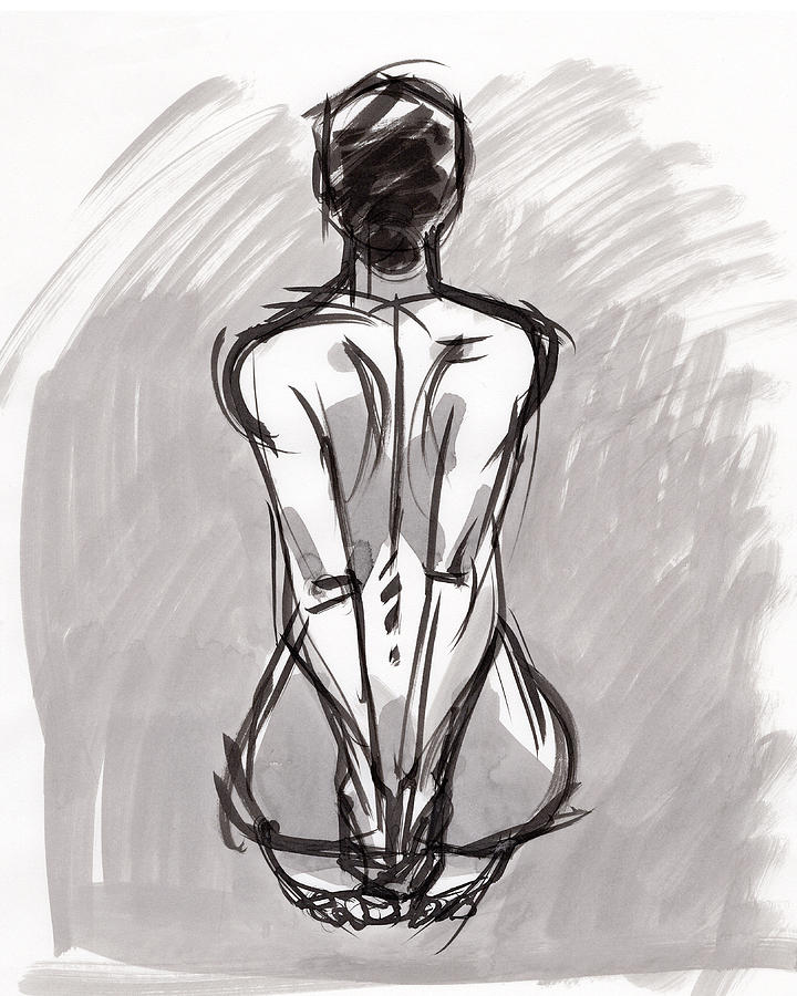 Yoga study Uin 21-56 Painting by Judith Kunzle Yoga study Uin 21-56 Painting by Judith Kunzle