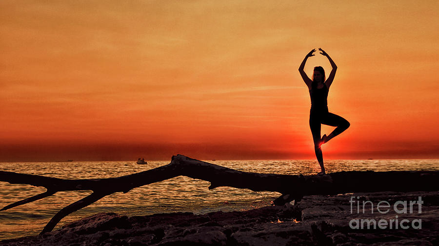 Yoga Sunset Photograph