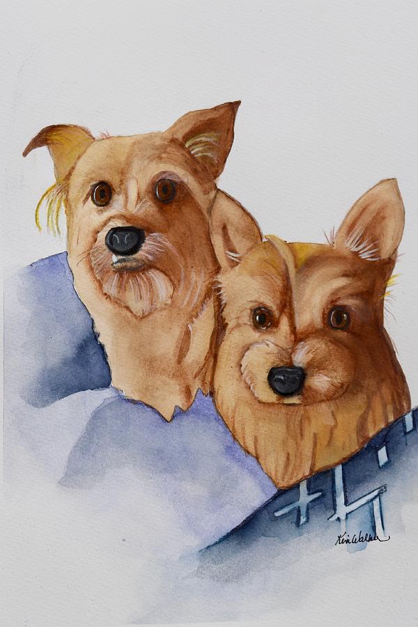 Yogi and Teddy Too Watercolor Painting by Kimberly Walker