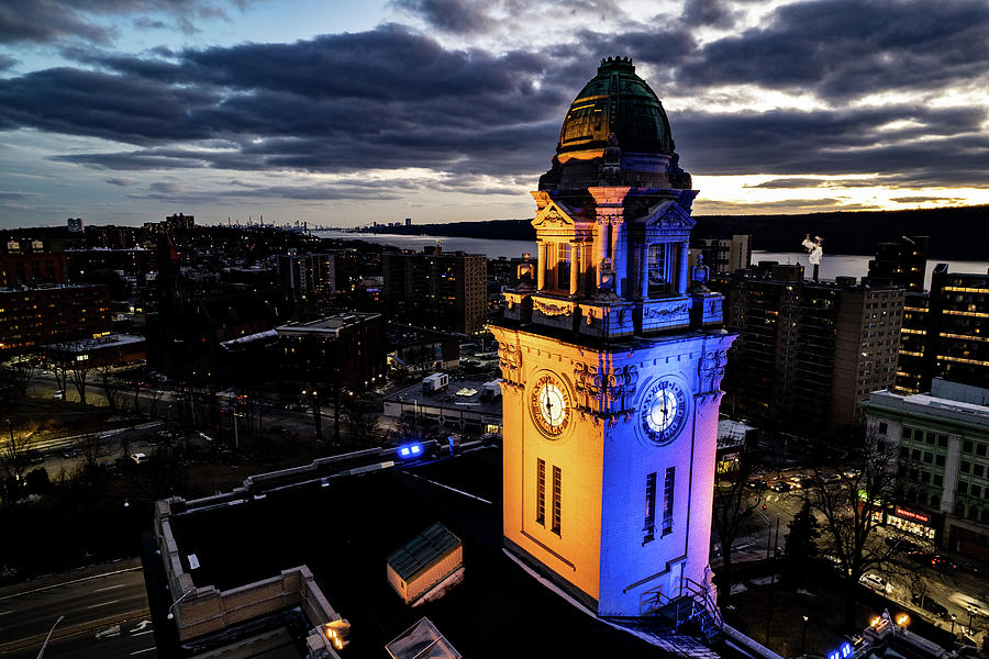 Yonkers City Hall Sunset Photograph by Kevin Suttlehan