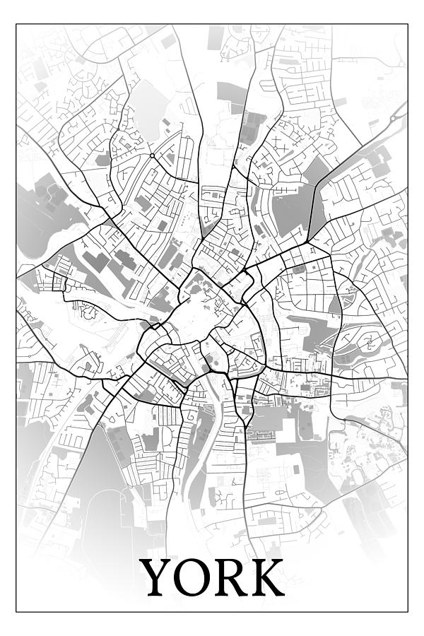 York England city map #002 Digital Art by Dandi Studio - Fine Art America