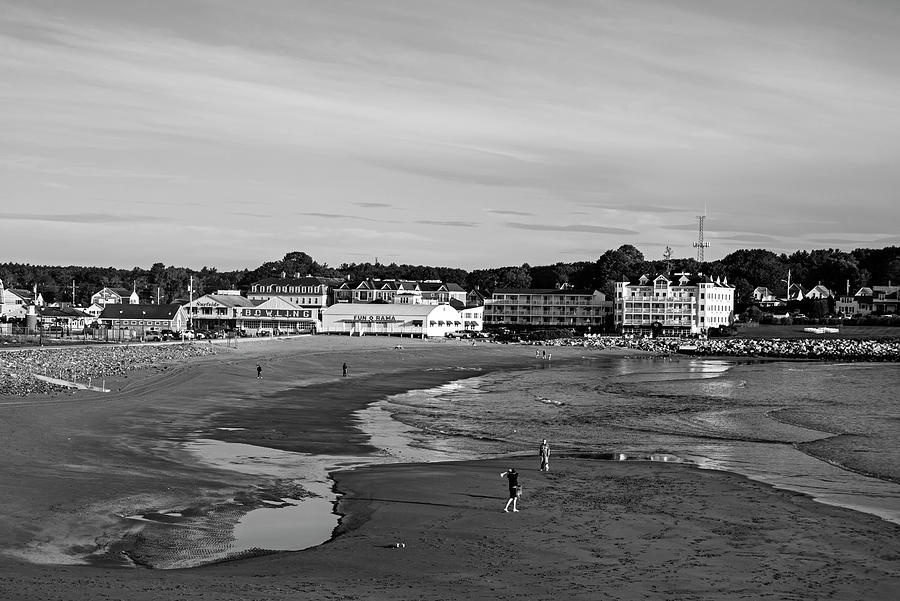 York Maine Short Sands Beach New England Black and White Photograph by Toby McGuire