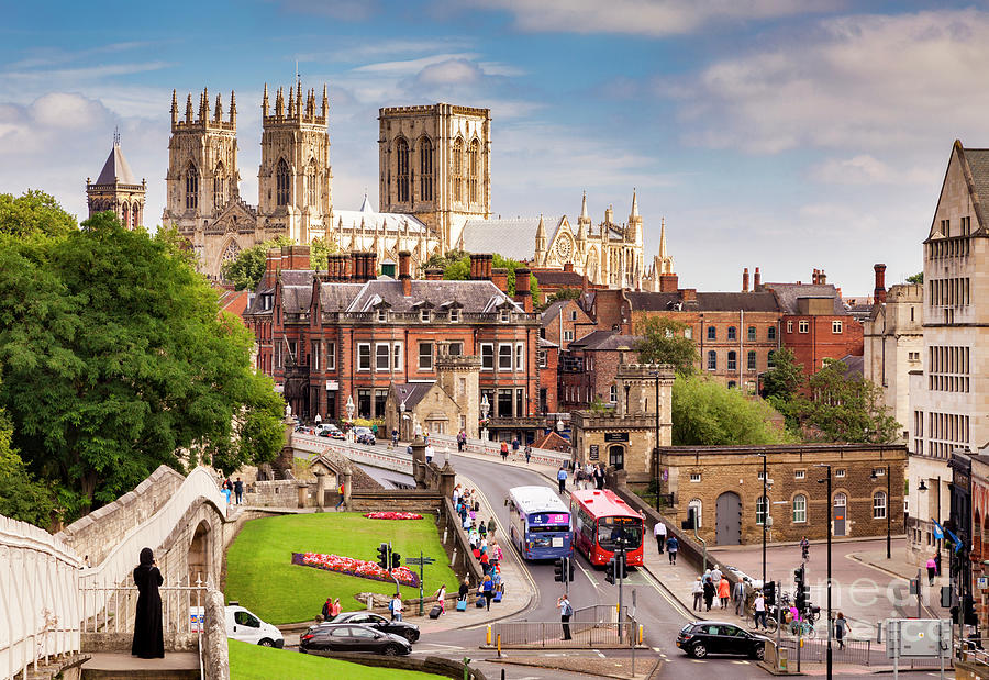 York, the CBD, Minster and City Wall in Summer Photograph by Colin and Linda McKie