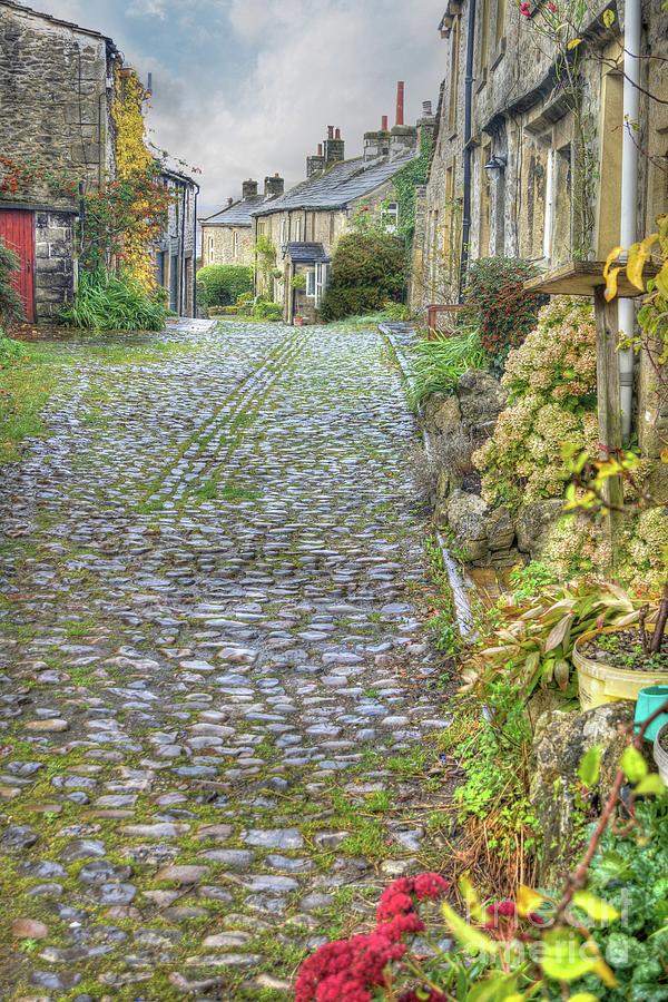 Yorkshire Dales Cobbled Street Photograph
