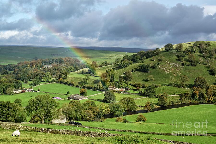 Yorkshire Dales rainbow Photograph by David Birchall