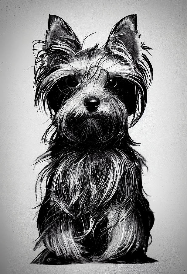 Yorkshire Terrier Digital Art by Geir Rosset