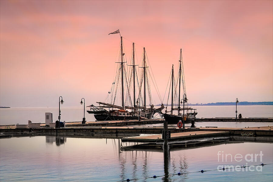 Yorktown Harbor at Sunrise Photograph by Shelia Hunt