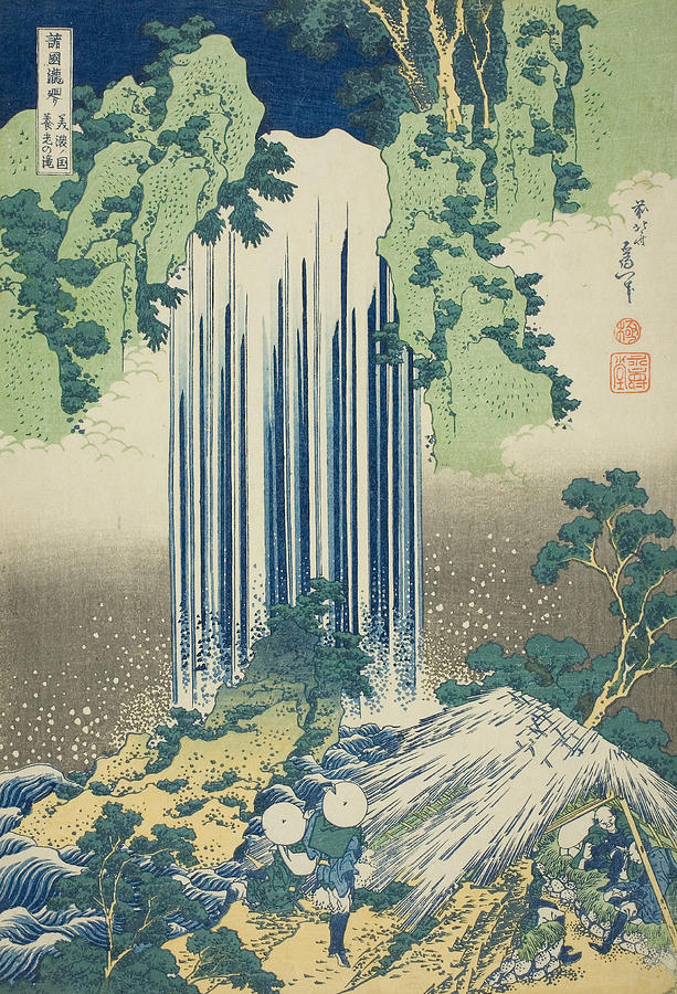 Yoro Waterfall in Mino Province, from the series Tour of the Waterfalls in Various Provinces Relief by Katsushika Hokusai