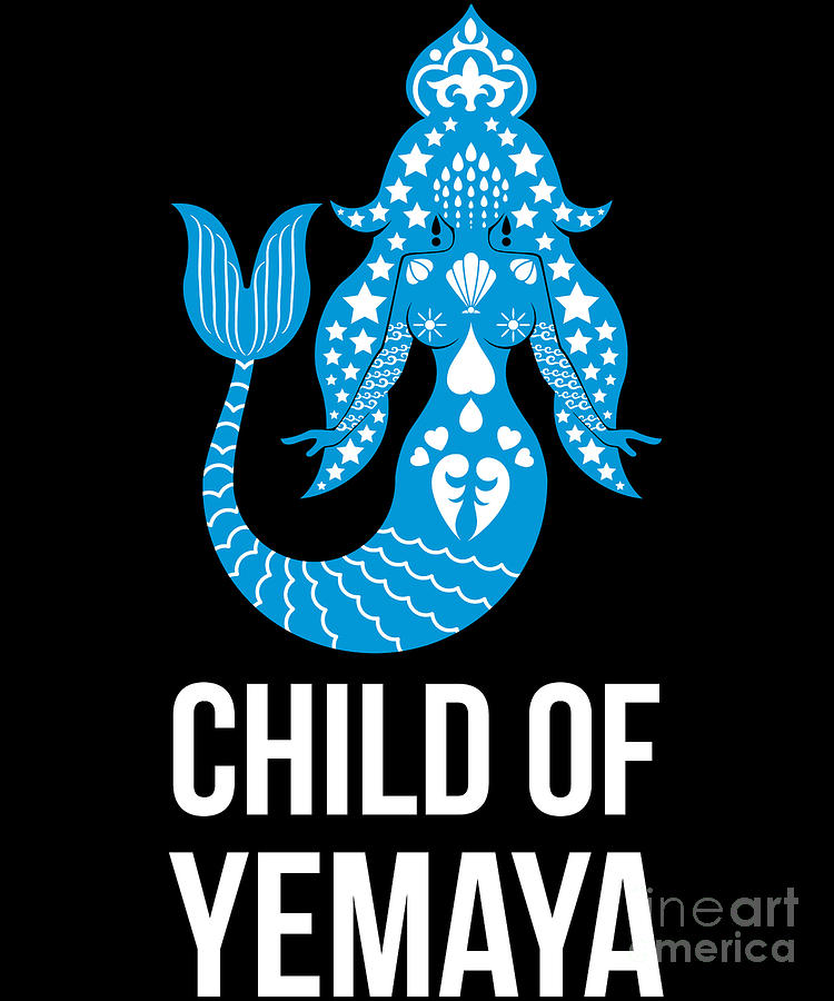 Orishas Digital Art - Yoruba African Goddess Mermaid Yemaya Orisha graphic by Jacob Hughes