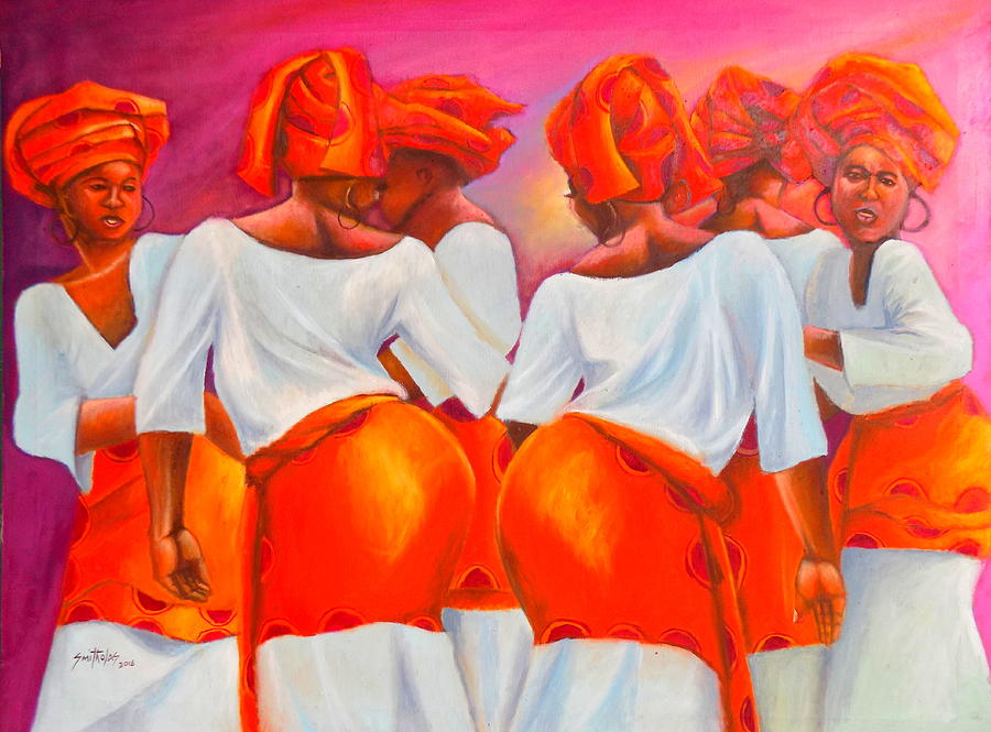 Impressionism Painting - Yoruba Traditional Dancers by Olaoluwa Smith