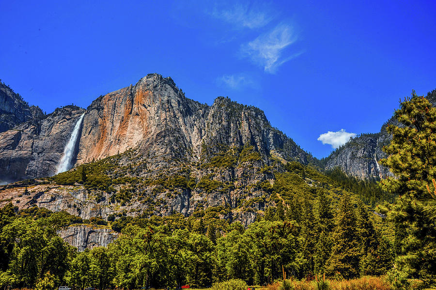 Yosemite Falls and a Blue Sky Photograph by James C Richardson