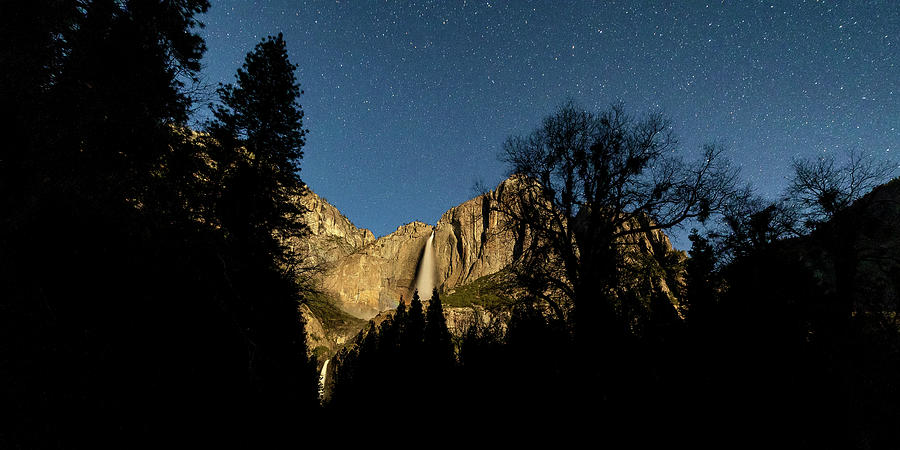 Yosemite Falls at Night Photograph by Eric Glaser