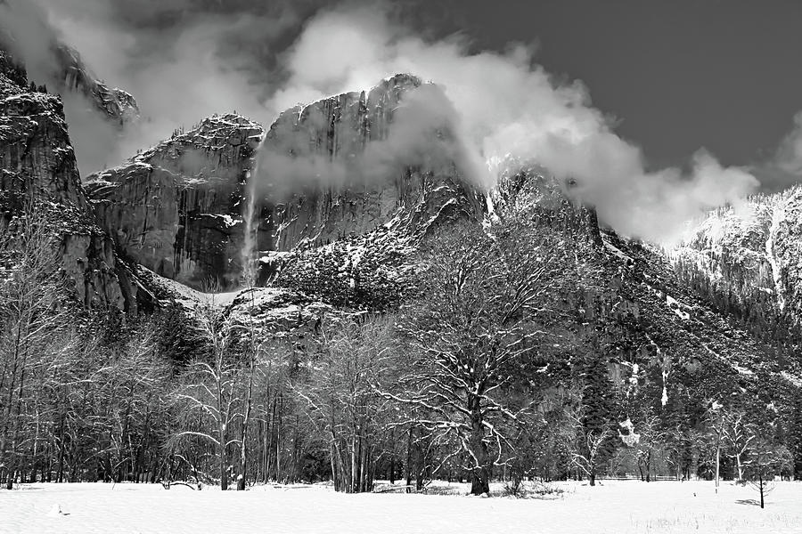 Yosemite Falls Black and White Photograph by Robert Blandy Jr